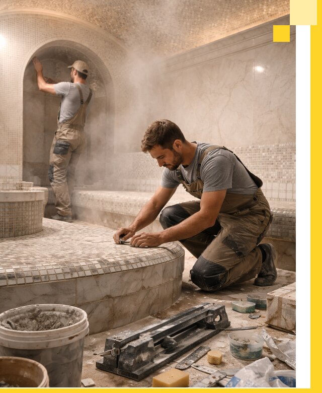 Профессиональный дизайн хамама и SPA под ключ в Соликамске