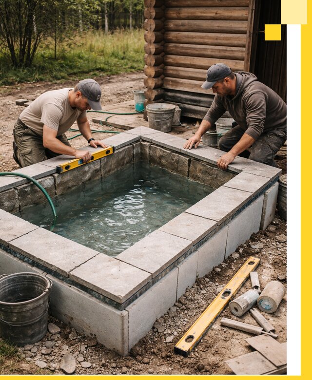 Изготовление и установка холодных купелей под ключ в Соликамске